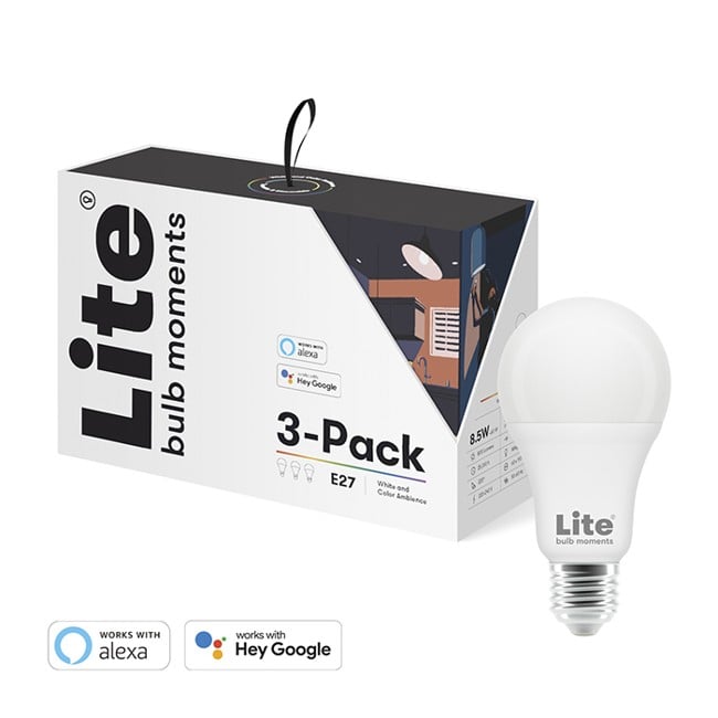 Lite bulb moments - white & color ambience (RGB) E27 bulb - 3-Pack