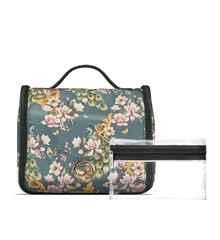 Gillian Jones - Organizer Cosmetic bag w. hangup function - Green flowerprint