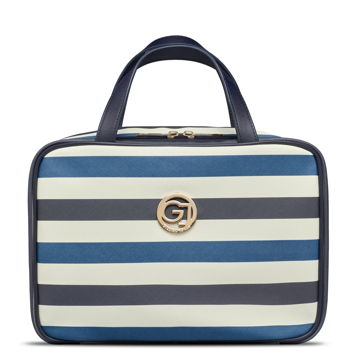 Gillian Jones - Organizer Cosmetic bag w. hangup function - Dark blue/white stripes - Skjønnhet