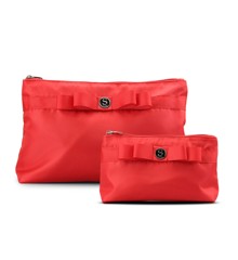 Gillian Jones - Cosmetic bag and makeup purse w. bow - Red