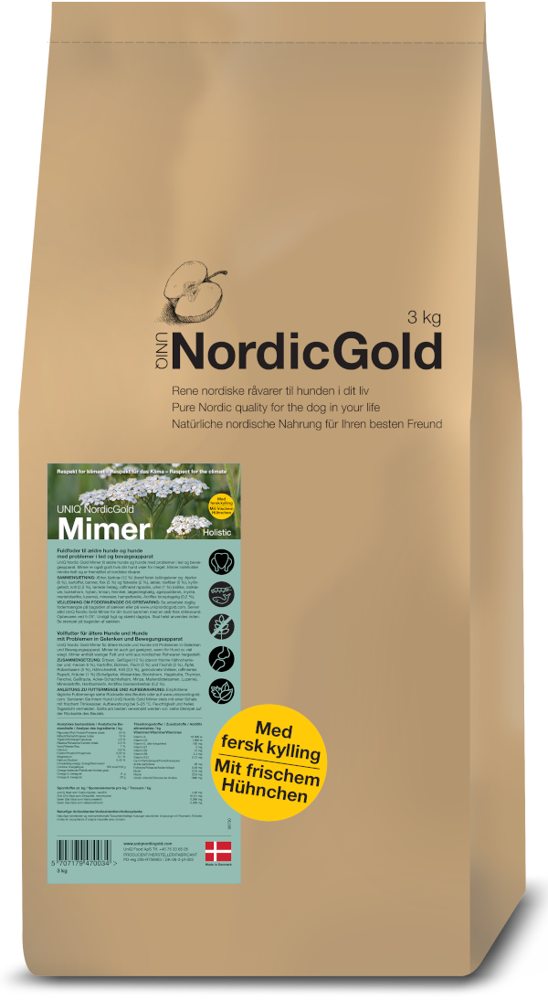 UniQ - Nordic Gold Mimer 3 kg - (158) - Kjæledyr og utstyr