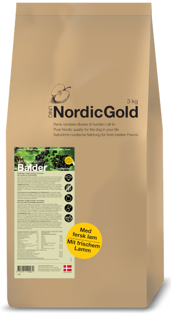 UniQ - Nordic Gold Balder Adult Dog Food  10 kg - (119)