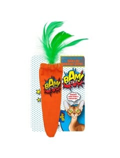 BAM! - Toy with Catnip - 16 cm - Carrot - (503319005942)