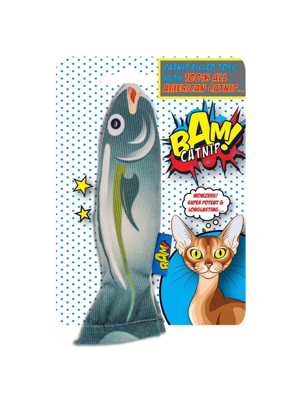 BAM! - Toy with Catnip - 16 cm - Fish - (503319005943) - Kjæledyr og utstyr