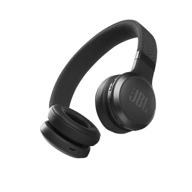 JBL -  LIVE 460NC, Wireless On-Ear Noise-Cancelling Headphones with Mic, Black -E