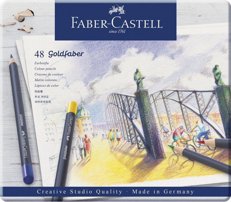 Faber-Castell - Goldfaber Colour pencil  tin of 48