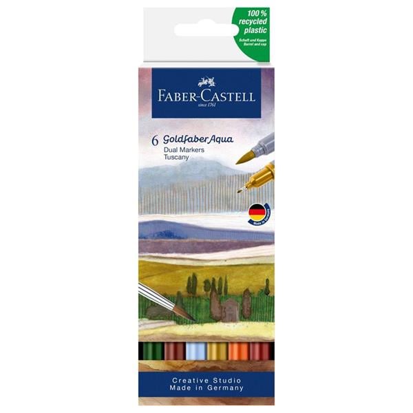 Faber-Castell - Goldfaber Aqua Dual Marker Tuscany 6x - Leker