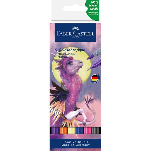 Faber-Castell - Goldfaber Aqua Dual Marker Fantasy 6x - Leker