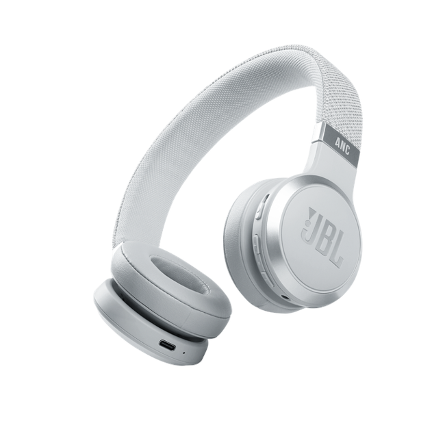 zz JBL - LIVE 460NC, Wireless On-Ear Noise-Cancelling Headphones with Mic, White