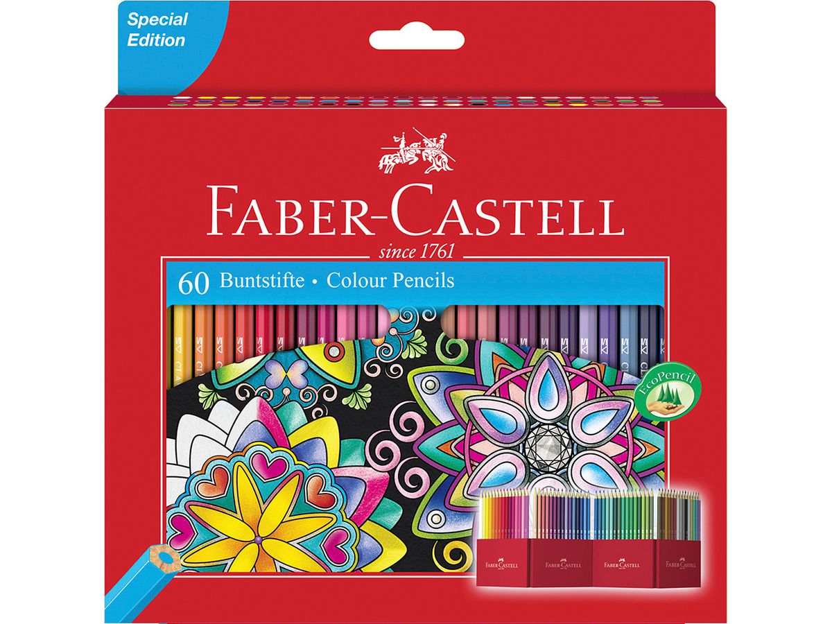 Faber-Castell - Castle box Colour pencil of 60 - Leker