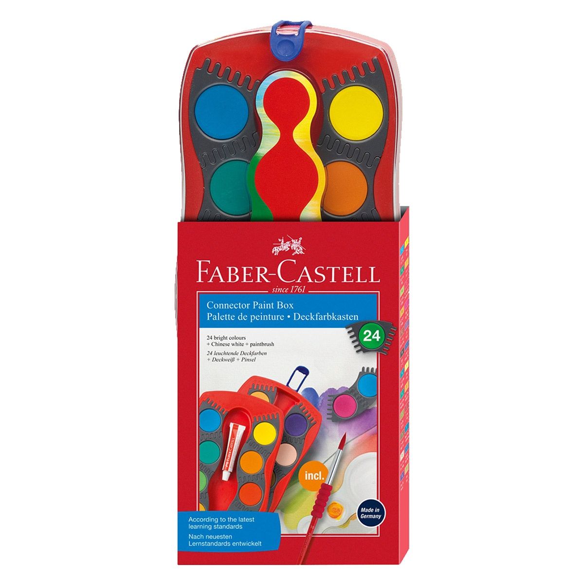 Faber-Castell - Connector paint box 24 colours red