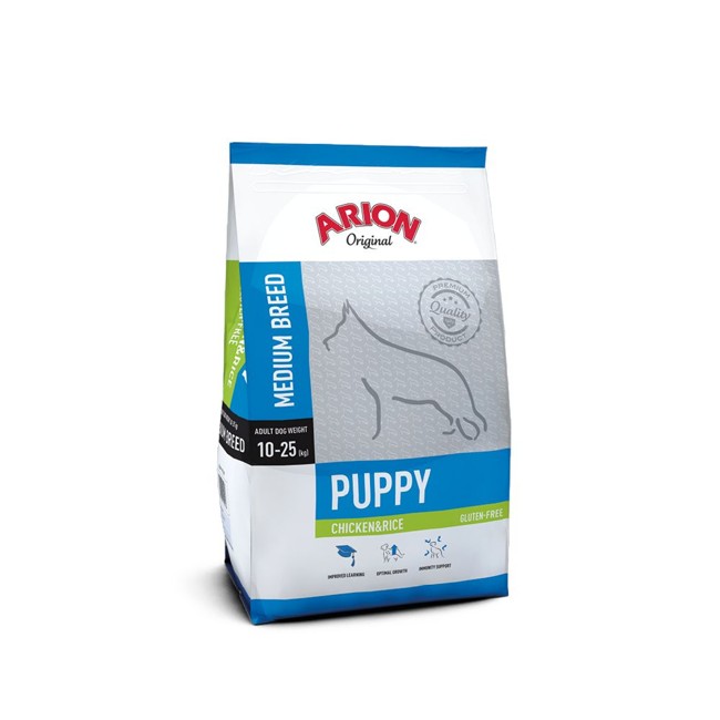 Arion - Dog Food - Puppy Medium - Chicken & Rice - 12 Kg - (105504)