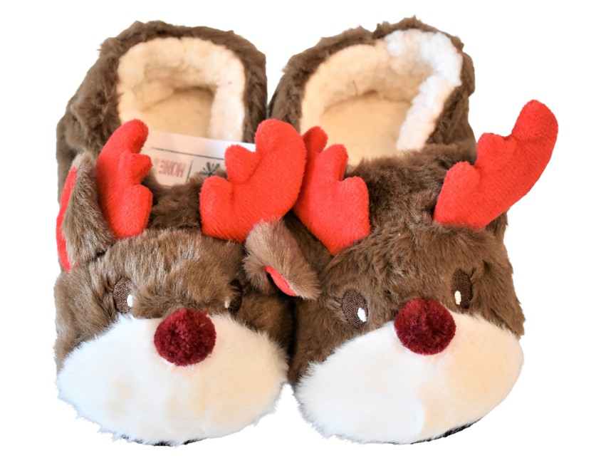 Christmas Slippers - Rudolph (Size: 27-30)