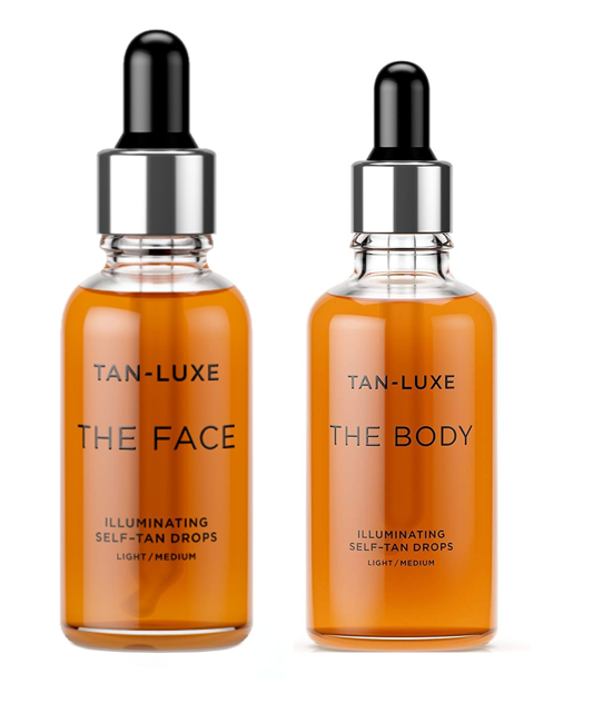 Tan-Luxe - Self Tan Oil The Face Light/Medium 30 ml + Tan-Luxe - Self Tan Oil The Body Light/Medium 50 ml