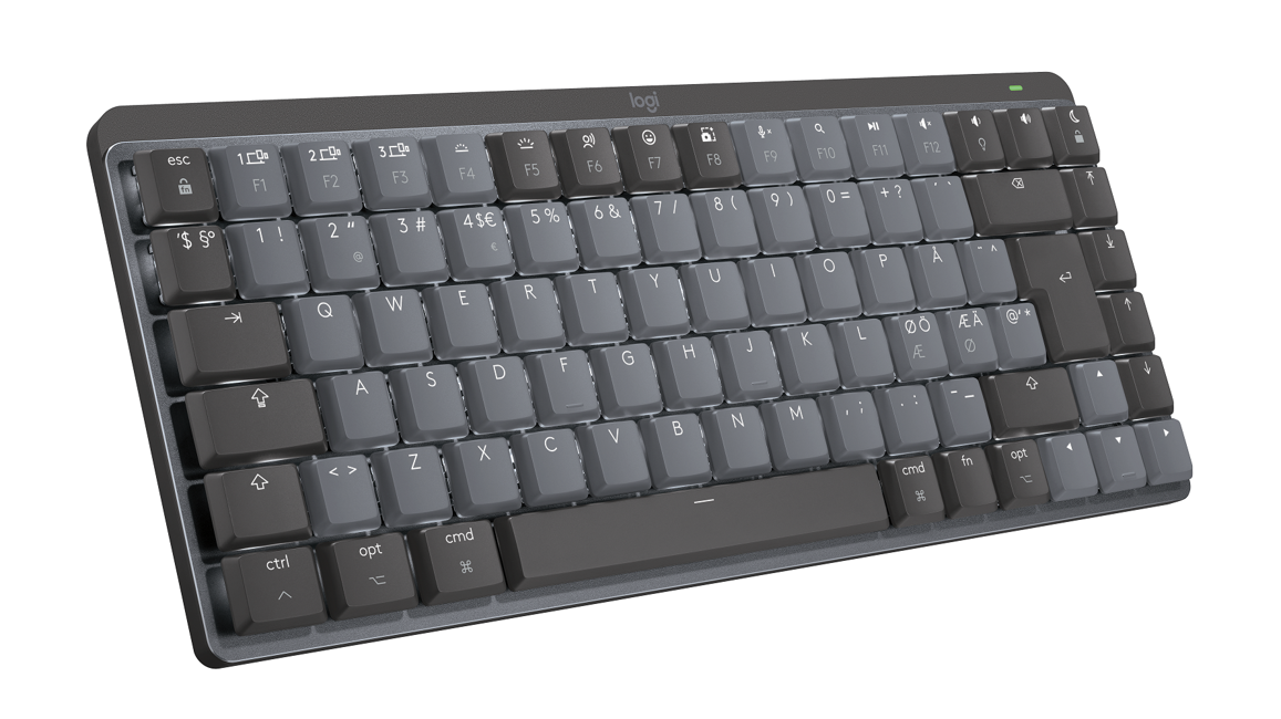 Logitech - MX Mechanical Mini for Mac Minimalist Wireless Illuminated Keyboard SPACE GREY - Nordic