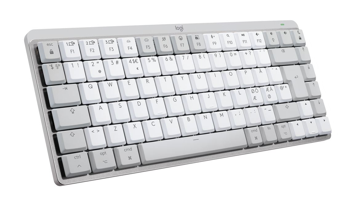 Logitech - MX Mechanical Mini for Mac Minimalist Wireless Illuminated Keyboard PALE GREY - Nordic
