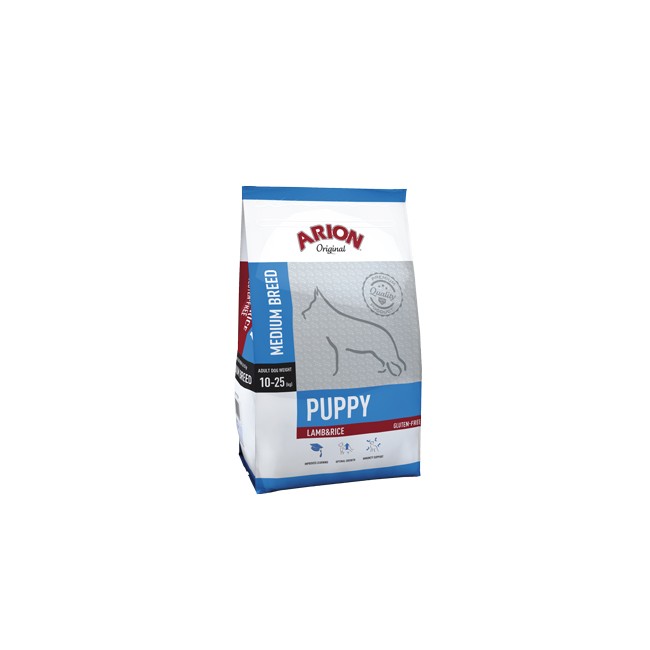 Arion - Hundefoder - Puppy Medium - Lam & Ris - 12 Kg