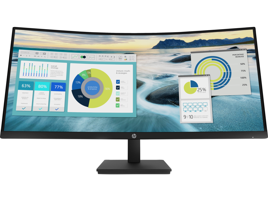HP - 34'' Monitor P34hc G4 Curved, Sort
