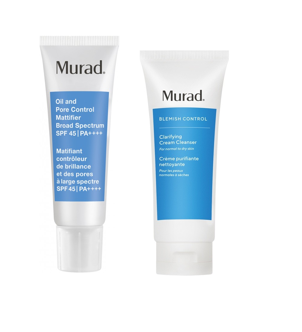 Murad - Oil-Control Mattifier SPF 45 50 ml + Murad - Clarifying Cream Cleanser - Skjønnhet