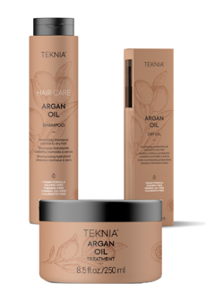 Lakmé - Teknia Argan Shampoo 300 ml + Lakmé - Teknia Argan Treatment 250 ml + Lakmé - Teknia Argan Dry Oil 125 ml