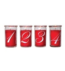 DGA - Advent Candles in glass - Red (12651008)