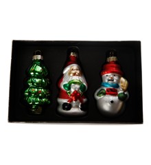 DGA - Christmas Ornaments - Snowman, Santa and tree (15951276)