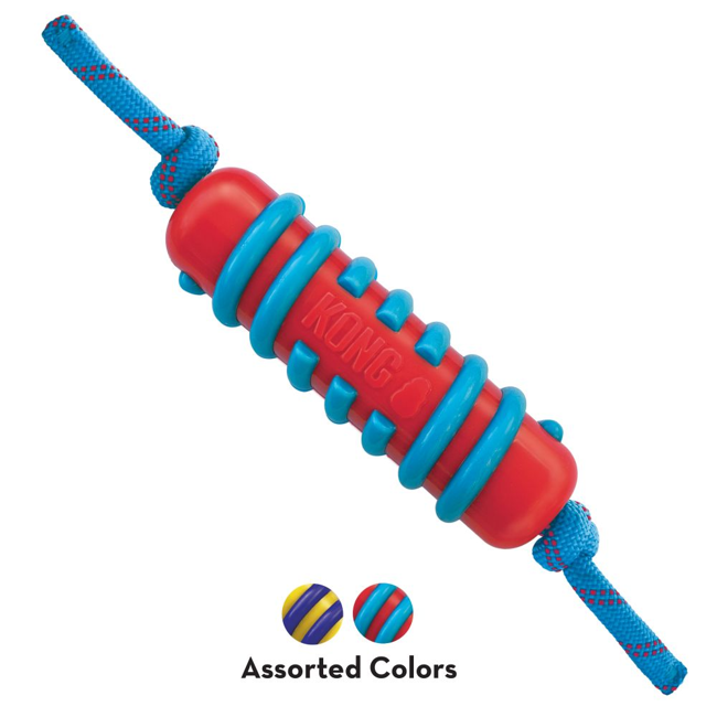 Kong - Jaxx Brights Stick with rope Assorted 36cm Large - (KONGPJB12E)