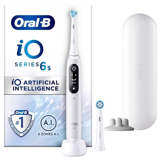 Oral-B - iO6S Hvid Elektrisk Tandbørste