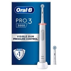 Oral-B - Pro 3 3000 Hvítur Rafmagnsbursti