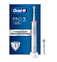 Oral-B - Pro3 3000 - Electric Toothbrush - White Sensitive ( Extra Refill Included )