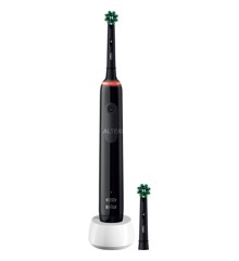 Oral-B - Pro 3 3000 - Elektrische Zahnbürste - Black Edition (Zusätzliche Bürstenköpfe Enthalten)