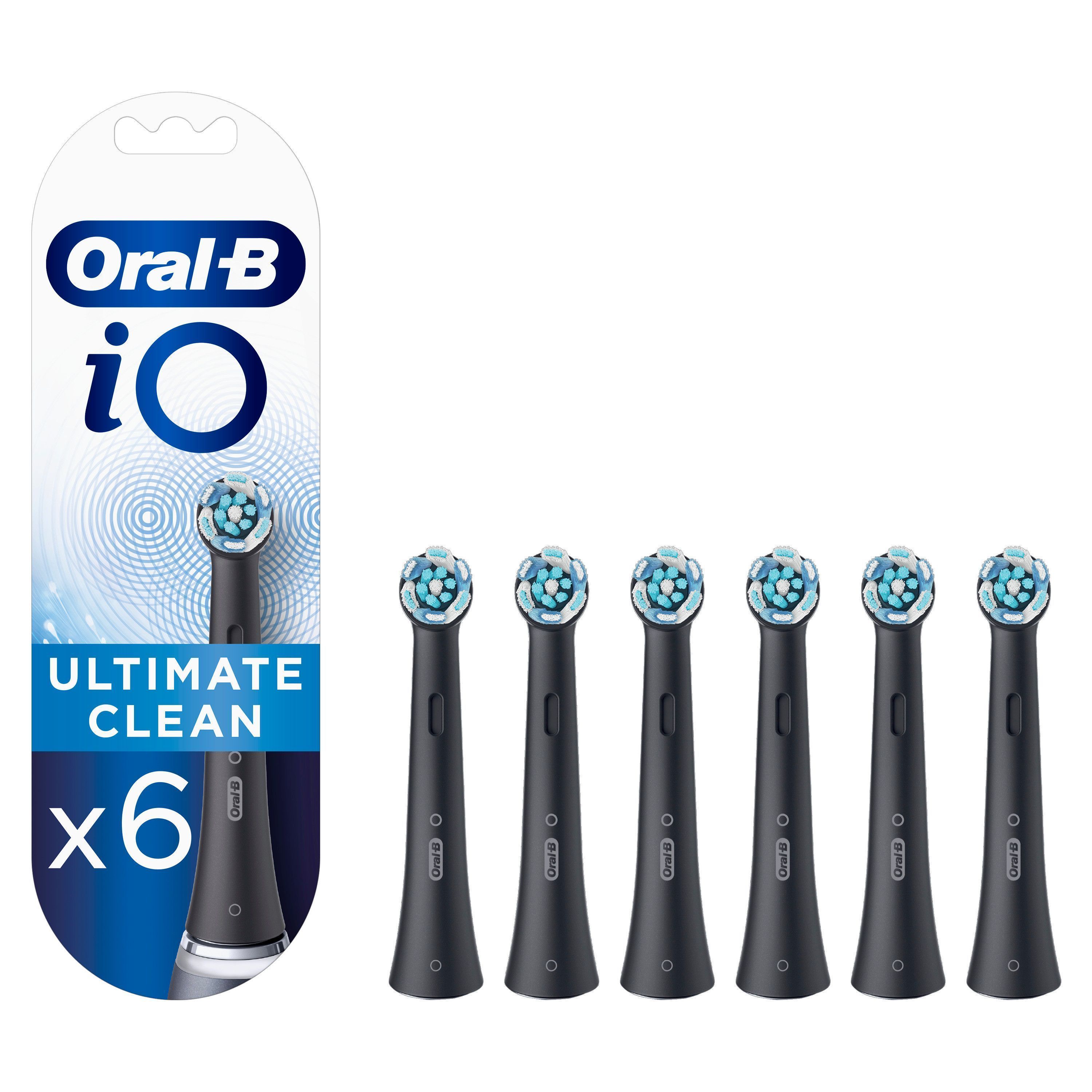 Køb Oral-B iO Ultimate Clean Black 6CT - Tandbørstehoveder - Fri fragt