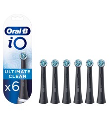 Oral-B - iO Ultimate Clean Mustat Vaihtoharjat 6 Kpl