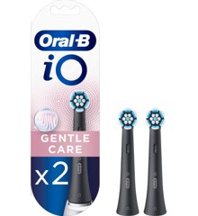 Oral-B - iO Gentle Care Mustat Vaihtoharjat 2 Kpl