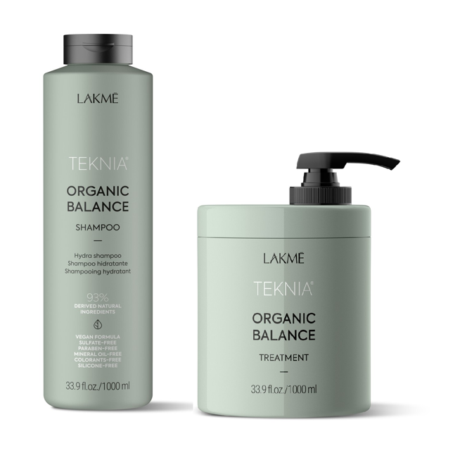 Lakmé - Teknia Organic Balance Shampoo 1000 ml + Lakmé - Teknia Organic Balance Treatment 1000 ml