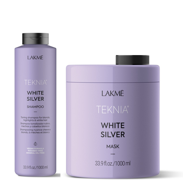 Lakmé - Teknia White Silver Shampoo 1000 ml + Lakmé - Teknia White Silver Mask 1000 ml