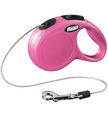 Flexi - New Classic XS 3M Snor Pink Op til  8Kg