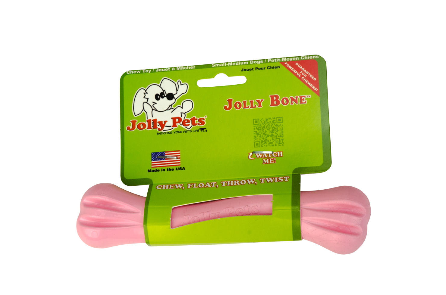 Jolly Pets - Bone TPE S/M 16cm Rose - (JOLL080AD) - Kjæledyr og utstyr