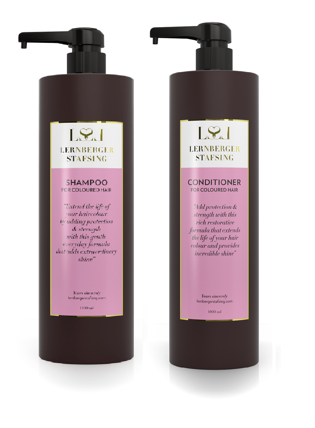 Køb Lernberger Stafsing - Shampoo For Hair 1000 ml + Lernberger Stafsing Conditioner For Coloured Hair 1000 ml - Fri fragt