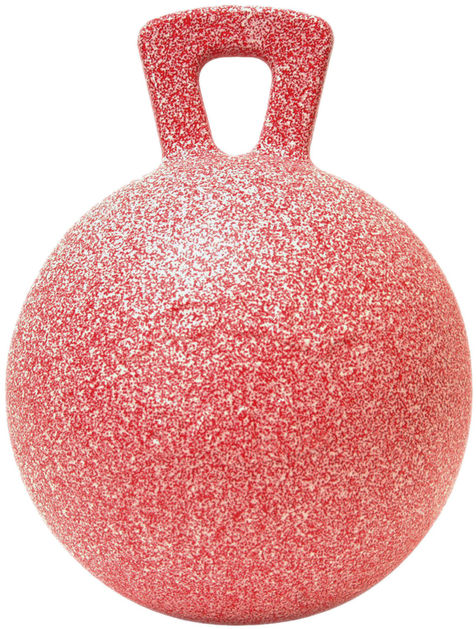 Jolly Pets - Ball RED/WHITE Mint scent 25cm - (JOLL008AM) - Kjæledyr og utstyr