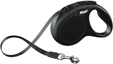 Flexi - New Classic S 5M Leash Tape Black Max 15Kg - (600.7764) - Kjæledyr og utstyr