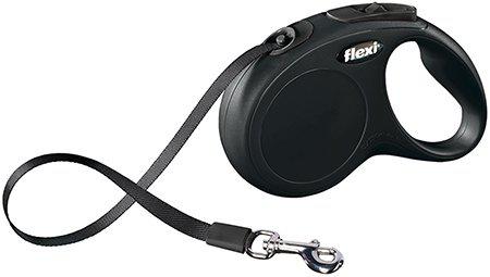 Flexi - New Classic M 5M Leash Tape Black Max 25Kg - (600.7774) - Kjæledyr og utstyr
