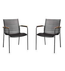 Cinas - Mood Garden Chair - Antracit/Black - Set with 2 pcs. (3621022)