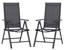 Living Outdoor - Aaroe Position Garden Chair - Textil - Black/Grey - Set with 2 pcs. (46112) thumbnail-1