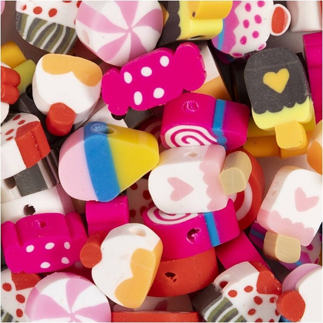 Figure beads - Candy, Cake & Ice Cream, 200 pcs. (69608)