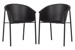 Living Outdoor - Aeroe  Garden Chair - Metal/Plastic - Black/Black - Set with 2 pcs. (48963) thumbnail-1