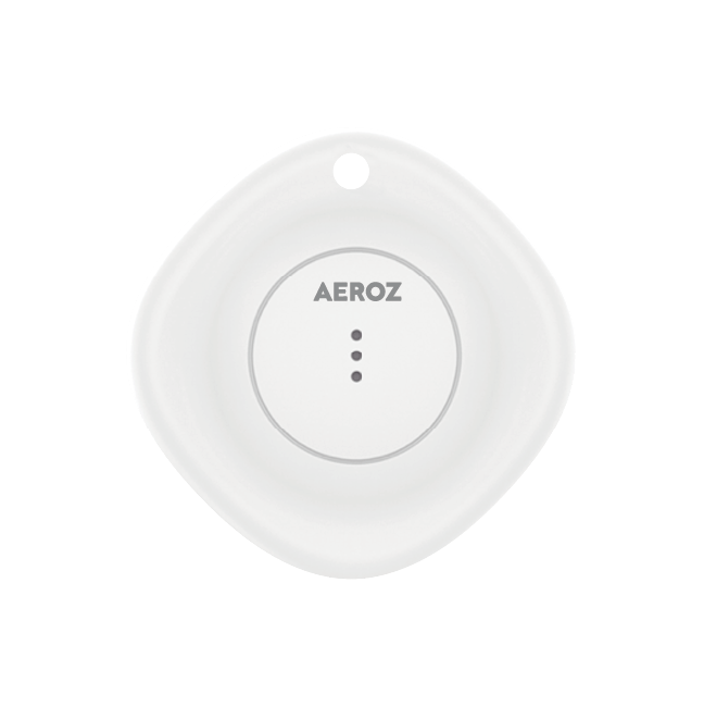 AEROZ - TAG-1000  White - Key finder for use with iPhone - Works with Apple Find My app