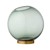 AYTM - GLOBE vase with stand, Ø21cm - Forest/Gold thumbnail-1