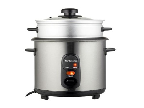 Koop Nordic Sense - Rice cooker 1.5 liter 500 watt Steel/Black (15232) -