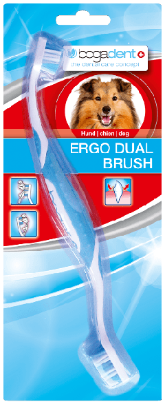 Bogadent - BLAND 4 FOR 119 - Ergo Dual brush hund 1stk